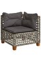 4 Piece Garden Sofa Set with Cushions Grey Poly Rattan - 2
