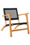 3 Piece Bistro Set Black Poly Rattan and Solid Wood Acacia - 2