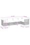 5 Piece Garden Sofa Set with Cushions Grey Poly Rattan - 3