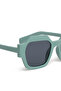 Women Bevel Frame Square Sunglasses in Mint Green
