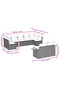 9 Piece Garden Sofa Set with Cushions Black Poly Rattan - 2