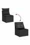 9 Piece Garden Sofa Set with Cushions Black Poly Rattan - 6