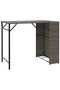 5 Piece Garden Dining Set Foldable Grey Poly Rattan - 2