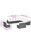 13 Piece Garden Sofa Set with Cushions Black Poly Rattan - 2