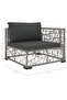 5 Piece Garden Lounge Set with Cushions Poly Rattan Grey - 3