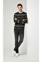 Men's Crew Neck Striped Knitwear Sweater Soft Textured Cotton Fine Weave, Long Sleeve Comfortable - 3