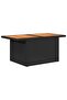10 Piece Garden Sofa Set with Cushions Black Poly Rattan Acacia - 5