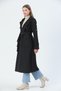 Plus Size Belted Trench Coat with Pockets - 3