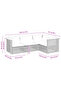 4 Piece Garden Sofa Set with Cushions Grey Poly Rattan - 3