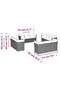 12 Piece Garden Sofa Set with Cushions Grey Poly Rattan - 2