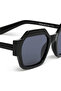 Women Bold Bevel Square Sunglasses in Black