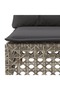 7 Piece Garden Sofa Set with Cushions Grey Poly Rattan - 4