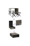 5 Piece Garden Dining Set Foldable Grey Poly Rattan - 7