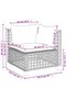 6 Piece Garden Sofa Set with Cushions Grey Poly Rattan - 6