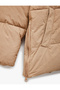 Mock Neck Quilted Puffer Jacket with Snap Button Pockets - 7