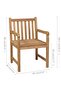 Garden Chairs 6 pcs with Light Blue Cushions Solid Teak Wood - 3