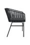 Garden Chairs 2 pcs with Cushions Black Poly Rattan - 5