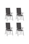 Folding Garden Chairs 4 pcs Textilene Black