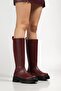 236-340 Burgundy Zippered Daily Women's Boots - 3