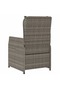 Reclining Garden Chairs 2 pcs Grey Poly Rattan - 6