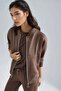 Modal Textured Zippered Sweatshirt & Ribbed Pants Set Berşan Collection - 5