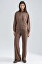 Modal Textured Zippered Sweatshirt & Ribbed Pants Set Berşan Collection - 7