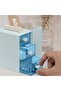 Desktop Pen Holder Organizer 7 Compartments Kawaii Lid Mini Drawer Pen Holder - Purple - 6