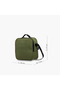Solid Lunch Bag with Adjustable Strap and Zip Closure - 2