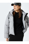 Hooded Zippered Pocket Detailed Quilted Oversized Inflatable Jacket