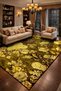 Sdt Yellow Floral Pattern Woven Base Modern Decorative Carpet Sdt230Yellow - 2