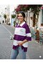 Women's Polo Neck Zippered Ny Brooklyn Printed Sweatshirt - 2