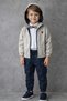 Boy's Hooded Premium Suit with Jacket, Bow Tie Shirt and Trousers, 3 Pieces - 3
