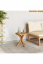 Side Table Brown 40 x 40 x 41 cm Solid Teak Wood - 2