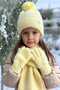 Premium Winter Children's Beanie Scarf Gloves Set 8-12 Years Old