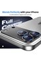 iPhone 17 Pro Camera Lens Protector Metal Top 9H+ Tempered Glass Camera Screen Case Friendly Carbon Fiber - 5
