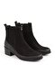 Genuine Leather Women's Chelsea Boots – Side Zipper, Elastic, Thick Heel, Non-Slip Sole L065.282 - 3