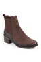 Genuine Leather Women's Chelsea Boots – Side Zipper, Elastic, Thick Heel, Non-Slip Sole L065.282