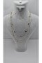 Stainless Steel Multi Color Zircon Stone Gold Color 2-Piece Necklace - 2