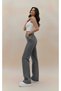 Women's Stretch Fabric Baggy Leg Denim Ice Blue Snow Wash Super High Waist Baggy Jeans - 2