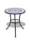 Bistro Table Blue and White 60 cm Mosaic