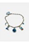 Charm Blue Steel Necklace