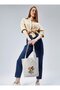2-Pocket Filistin Anahtar Printed Gray Gabardine Bag - Gray - - 3