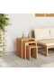 Garden Side Table 3 pcs Brown 33 x 44.5 x 51 cm Solid Teak Wood - 2