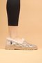 Selaro Beige Colored Stone Patterned Winter Casual Shoes with Fur Inside - 5