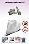 Gray Rear Bag Lock Incompatible Vespa Gts 300 Compatible Motorcycle Tarpaulin, 4 Seasons