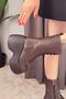 Women's Riva Side Zipper Lace-Up High Wedge Heeled Long Boots Bootie - 5