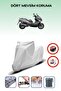 Gray Rear Bag Lock Incompatible with Kymco Downtown 125I Compatible Motorcycle Tarpaulin, 4 Seasons