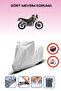 Gray Rear Bag Lock Incompatible Aprilia Tuareg Compatible Motorcycle Tarpaulin, 4 Seasons