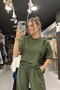 Women's Modal Short Sleeve High Waist Wide Leg Tracksuit Set - 2