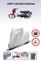 Gray Rear Bag Lock Incompatible with Kanuni Moped Turbo Sport Compatible Motorcycle Tarpaulin, 4 Seasons